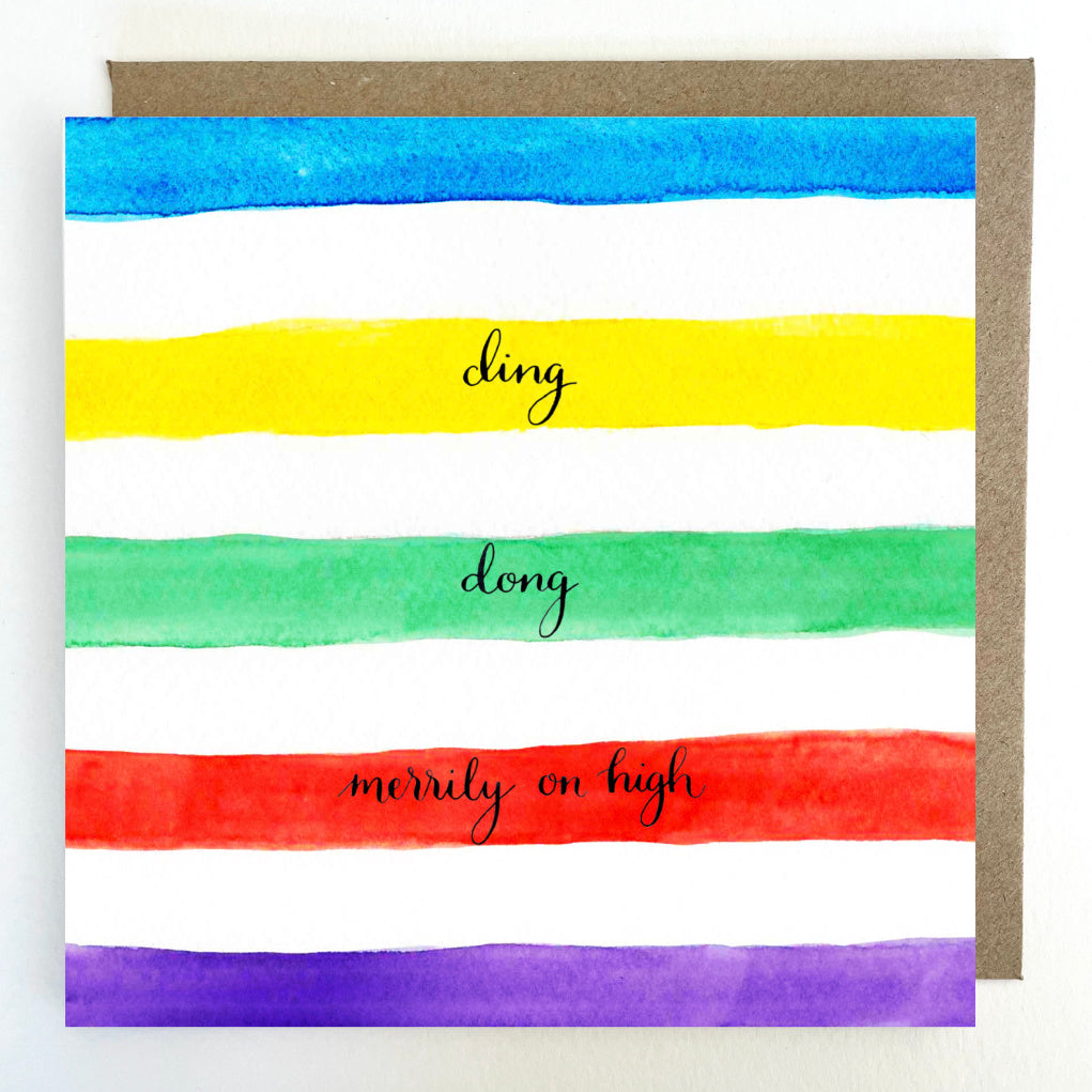 C06 Ding Dong Merrily on High, Christmas Greetings Card