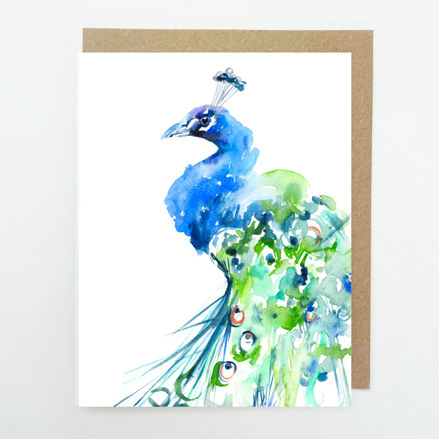 D259. Peacock Dinky Greetings Card