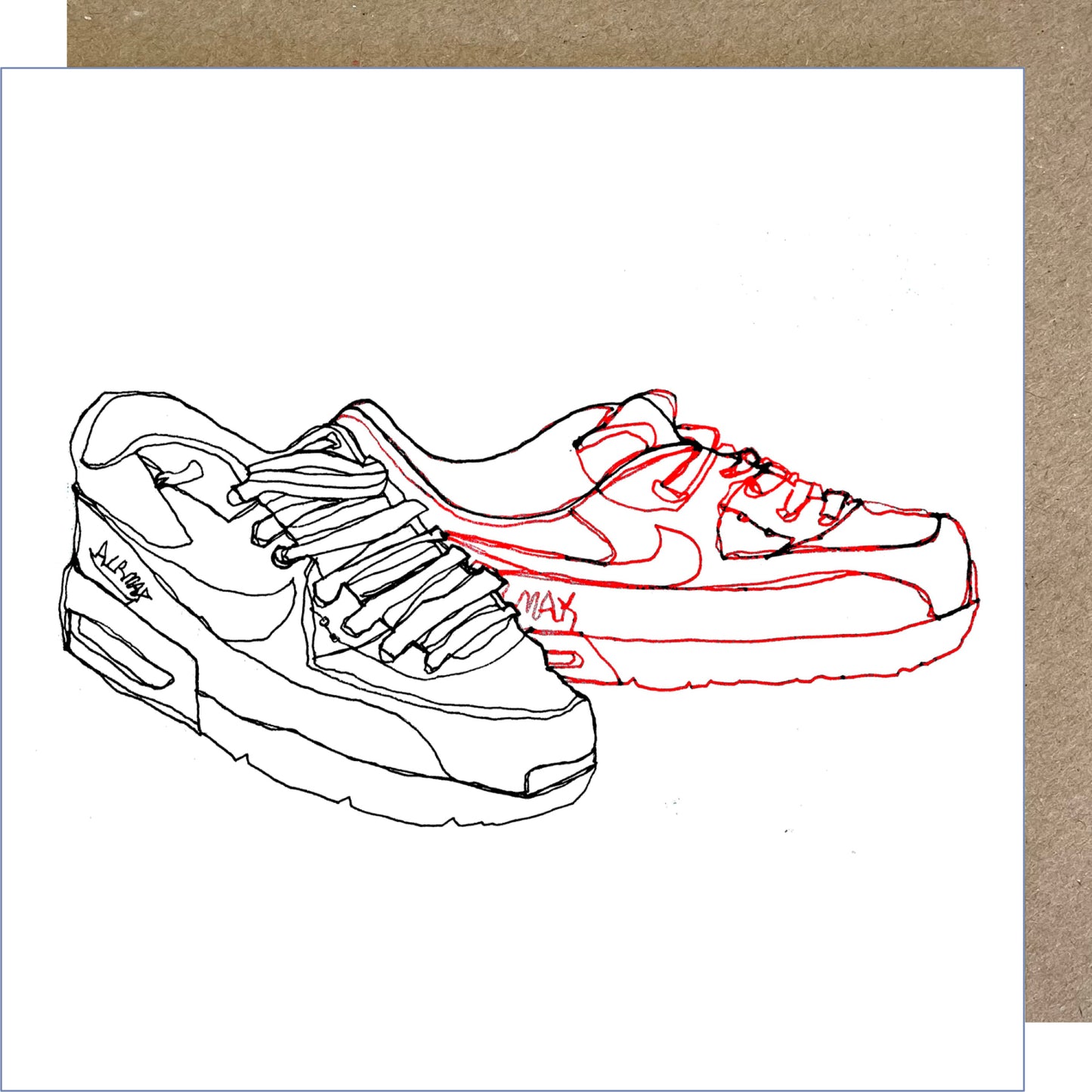 J08 Trainers Greetings Card