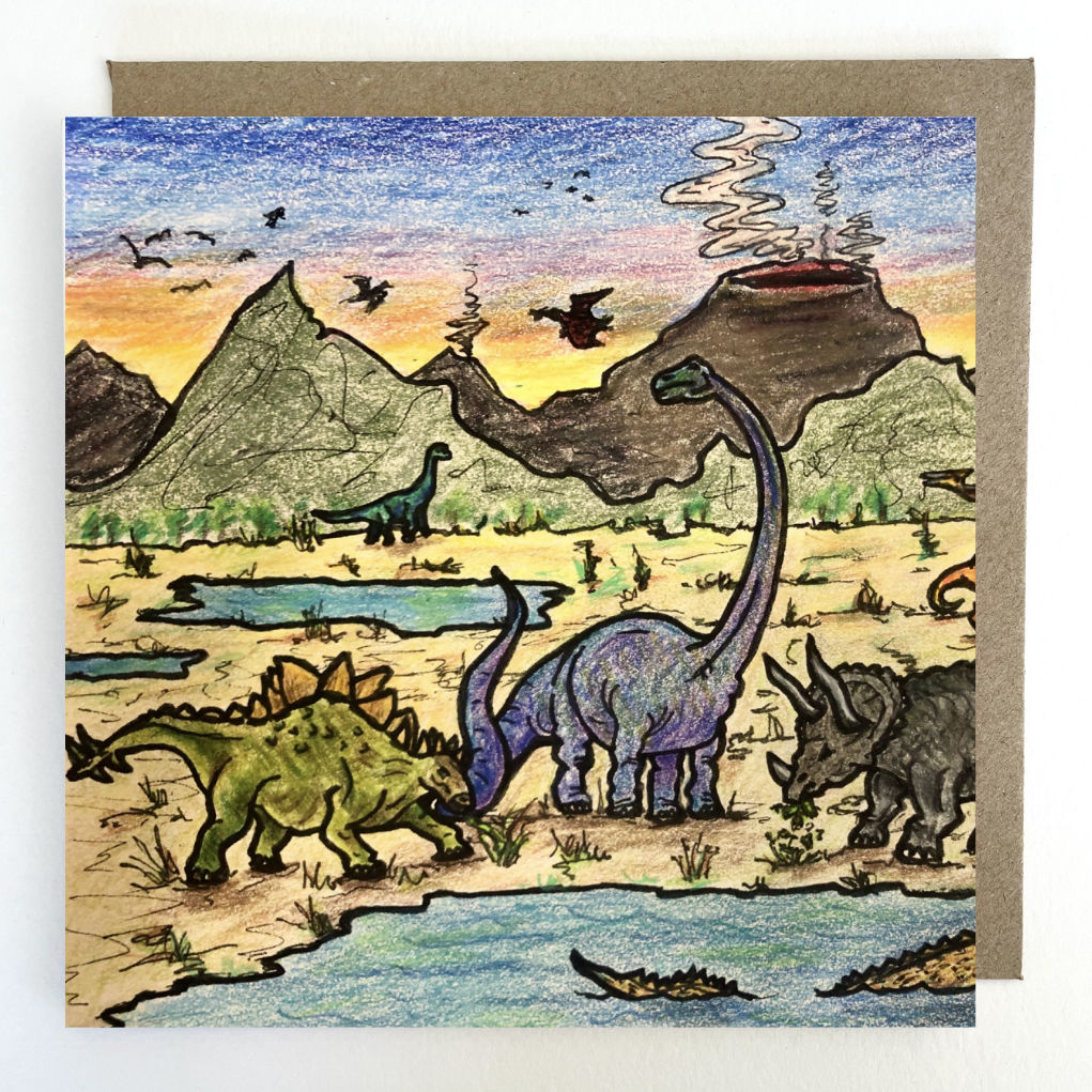 J11 Dinosaurs 2 Greetings Card