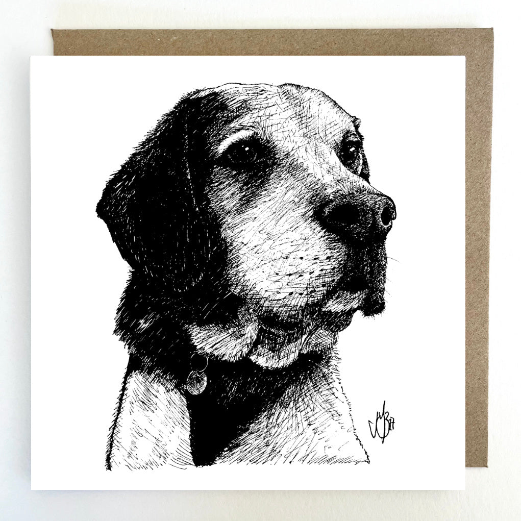 J13 Horace the Dog Greetings Card