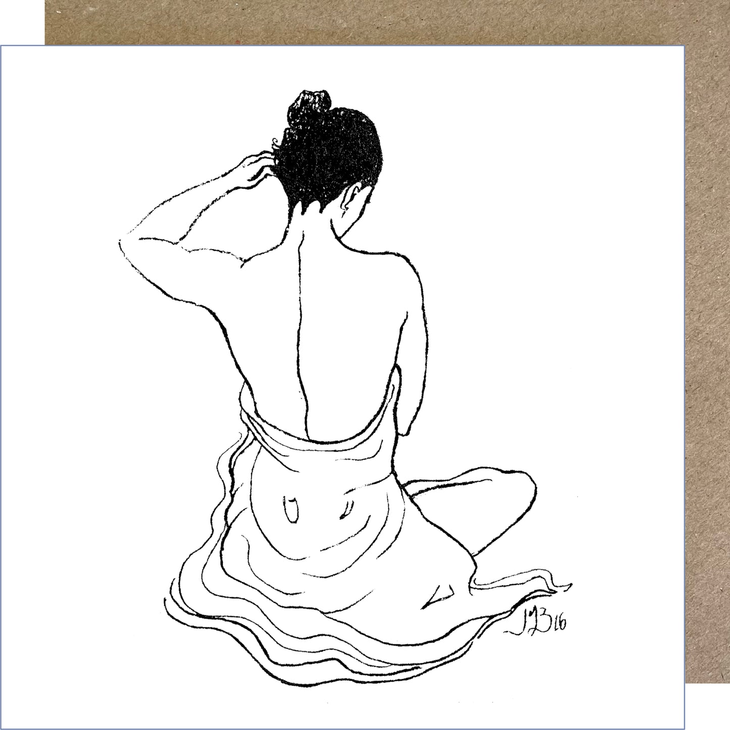 J14 Woman Greetings Card