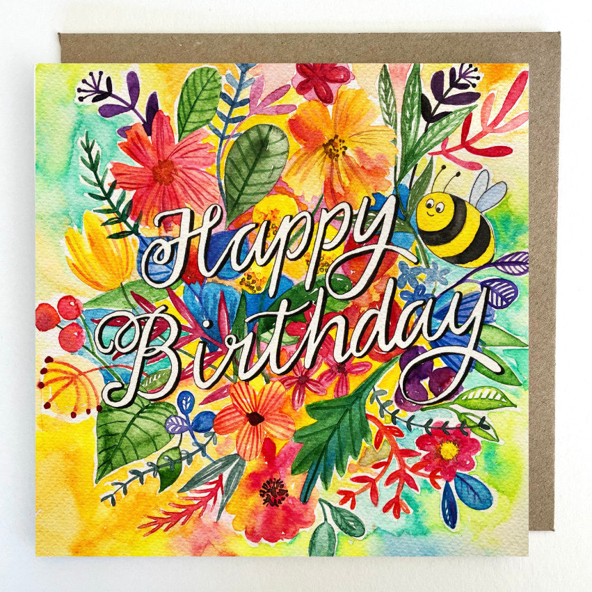 K09 Birthday Bee Greetings Card