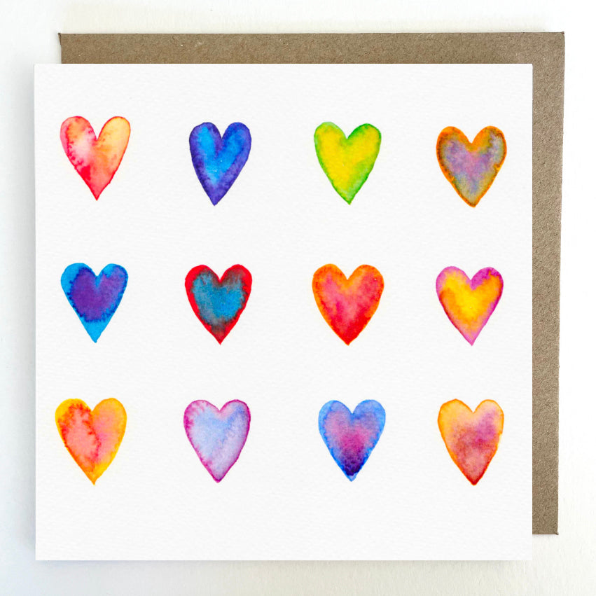 K12 Hearts Greetings Card