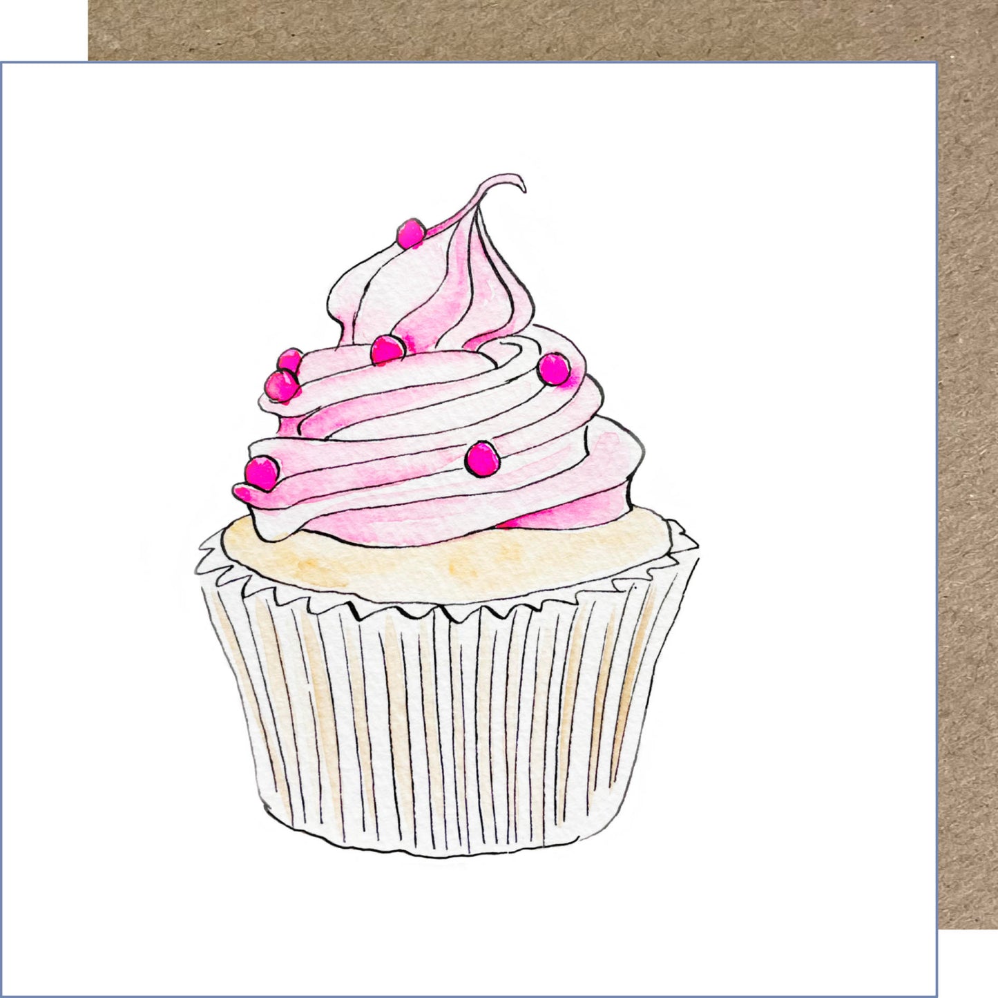 K191 Cupcake Greetings Card