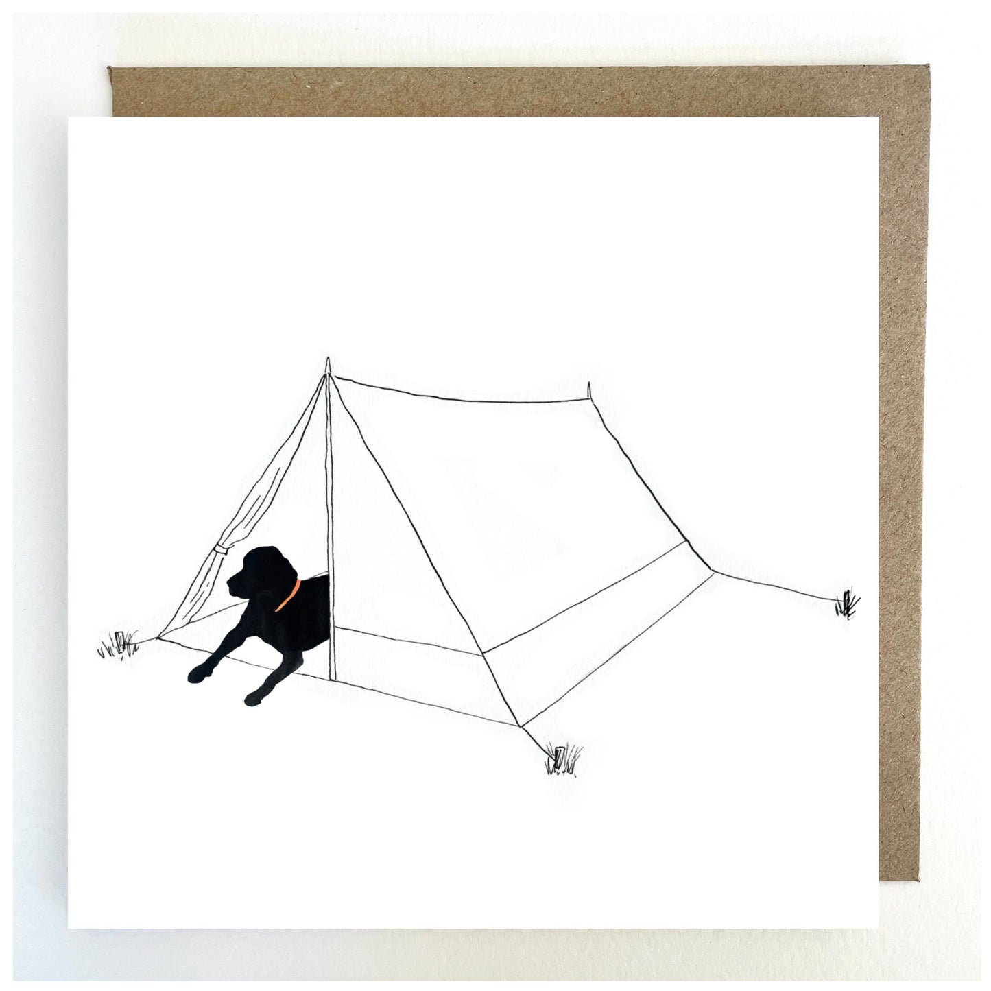 K193 Bingo Goes Camping Greetings Card