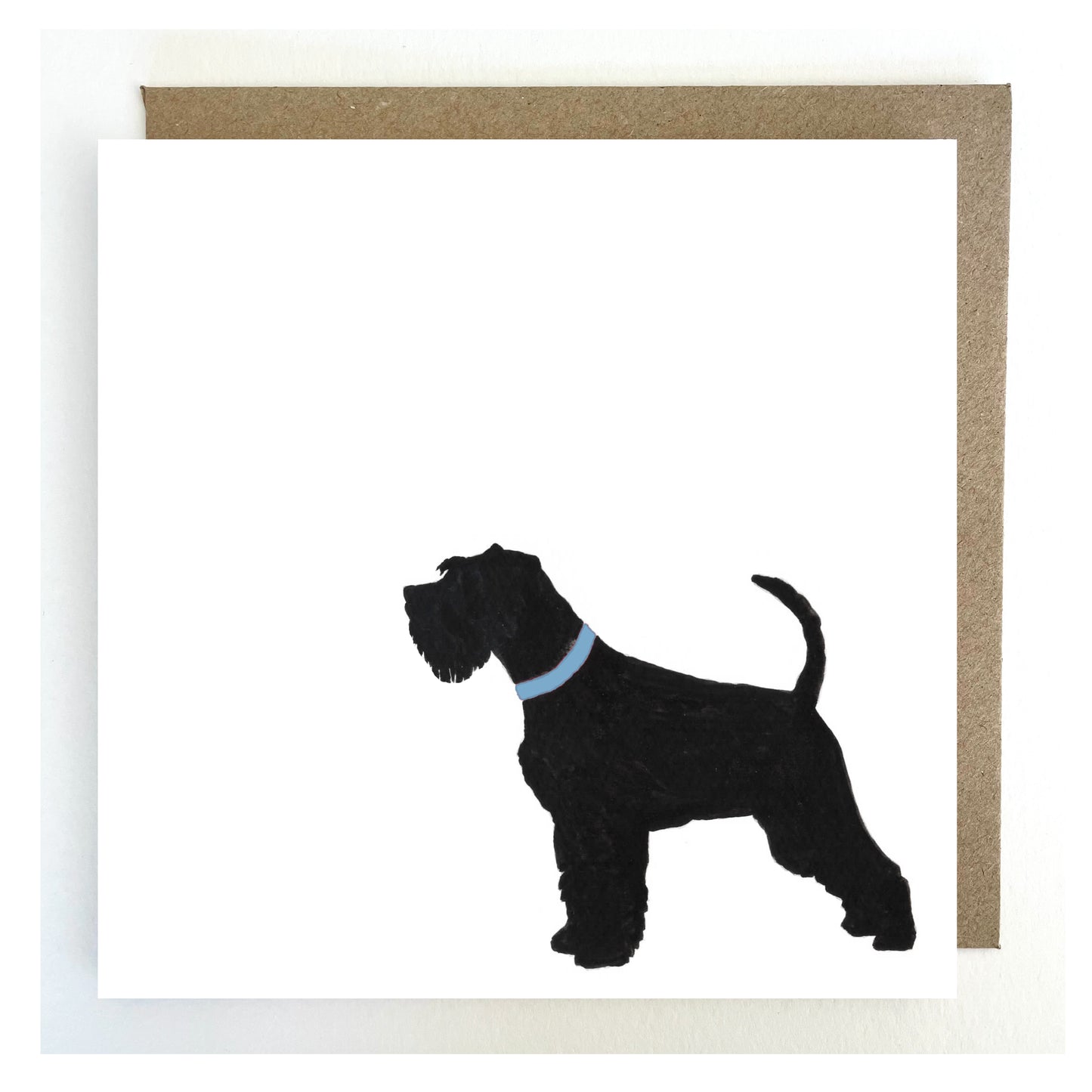 K257 Biscuit the Miniature Schnauzer Greetings Card