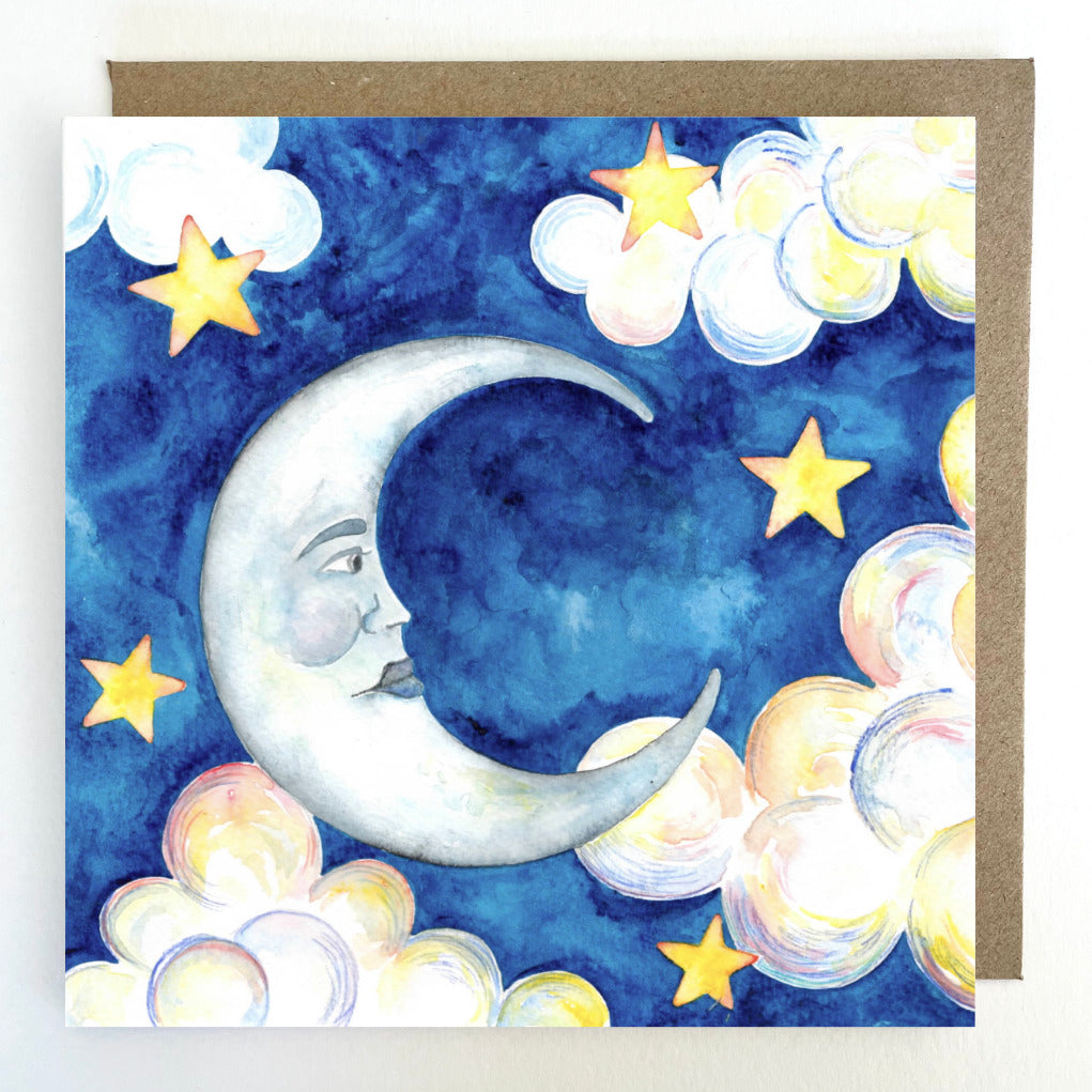 K266 Man in the Moon Greetings Card