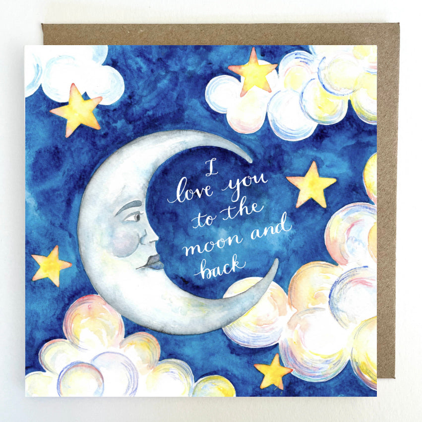 K268 "I Love You to the Moon & Back" Greetings Card