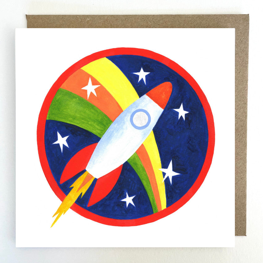 K277. Rocket Greetings Card