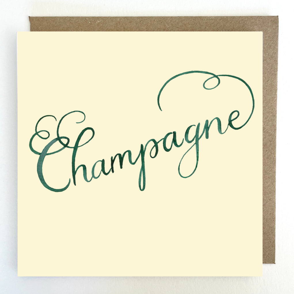 K303 Champagne Greetings Card