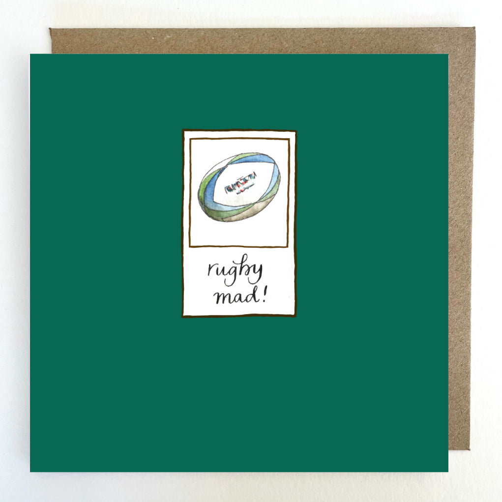 K321 Rugby Mad! Greetings Card