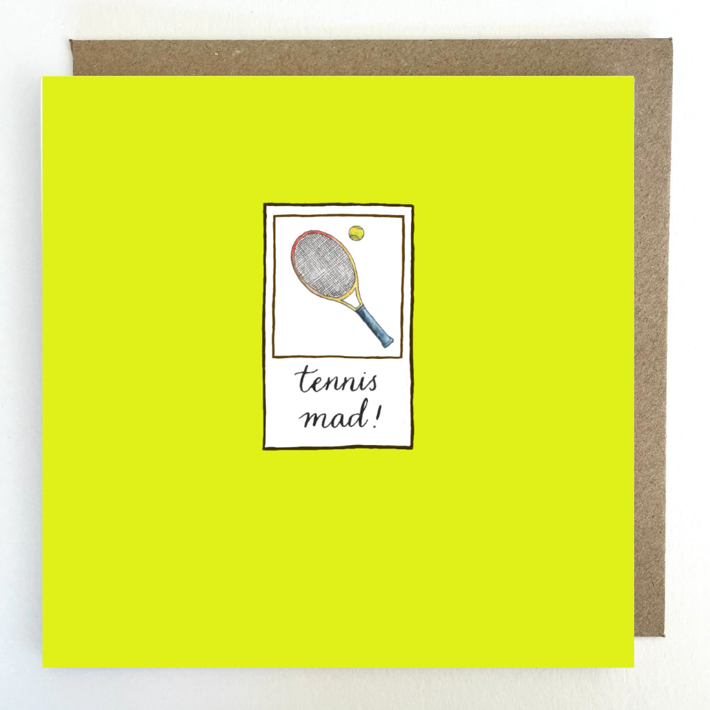 K322 Tennis Mad! Greetings Card