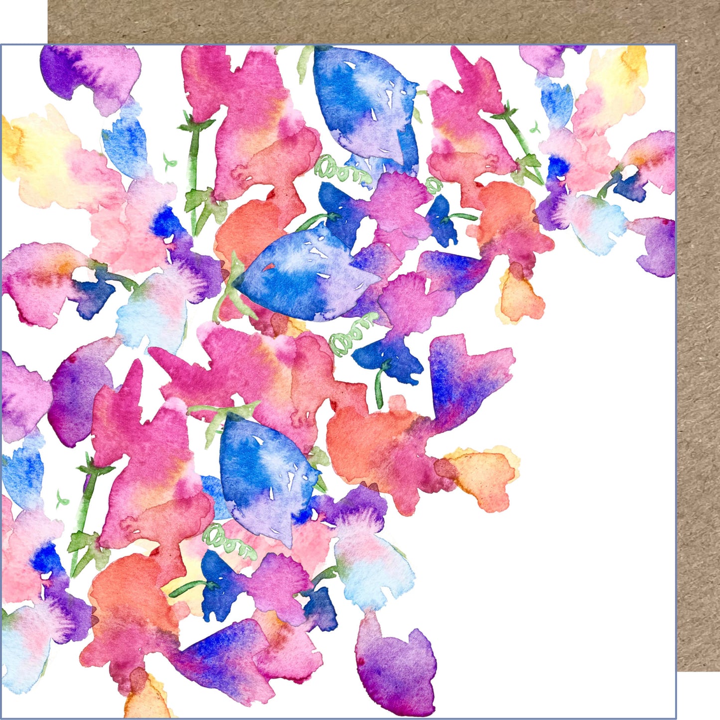 K77 Sweet Pea Mix Greetings Card