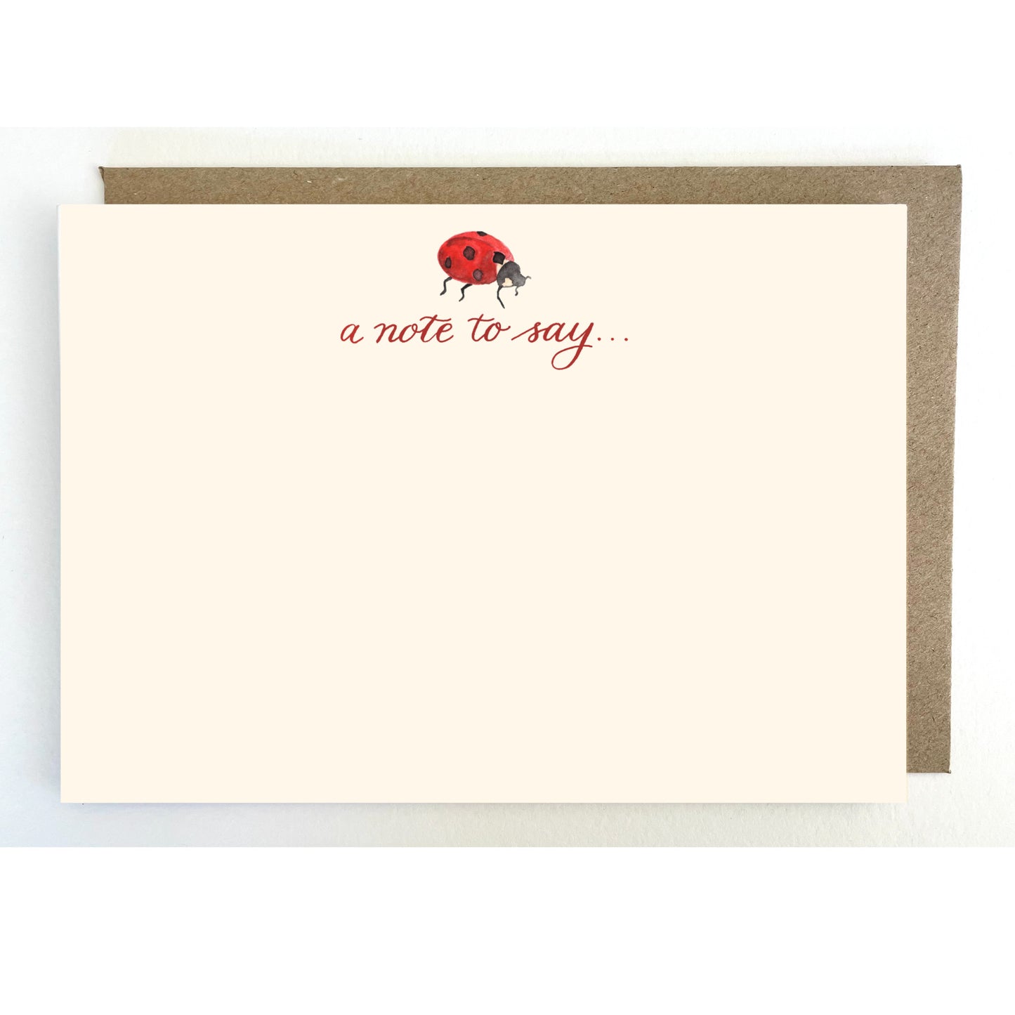 N03. Pack of 5 x Ladybird 'a note to say...' Notecards