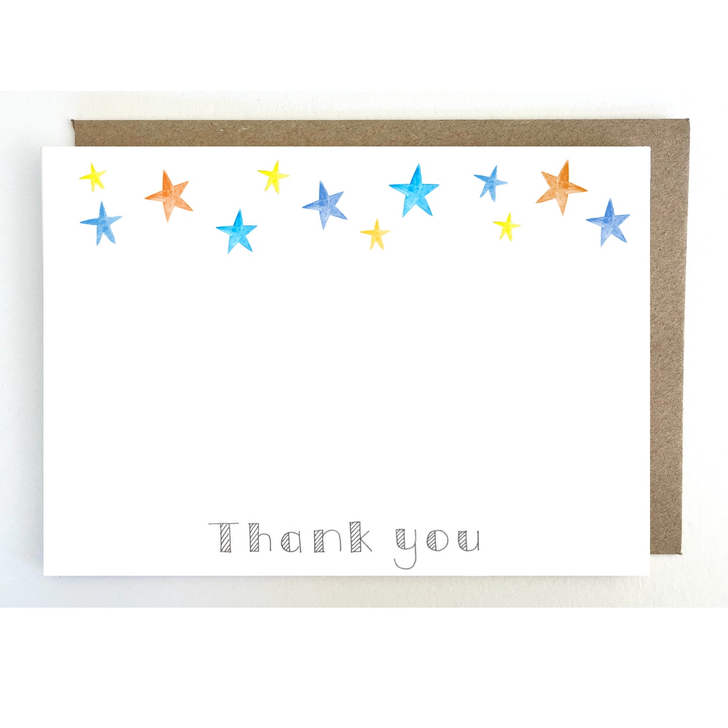 N13. Pack of 5 x Stars 'Thank you' Notecards