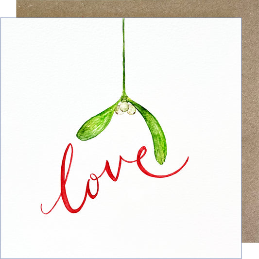 C04 Love, Mistletoe Christmas Greetings Card