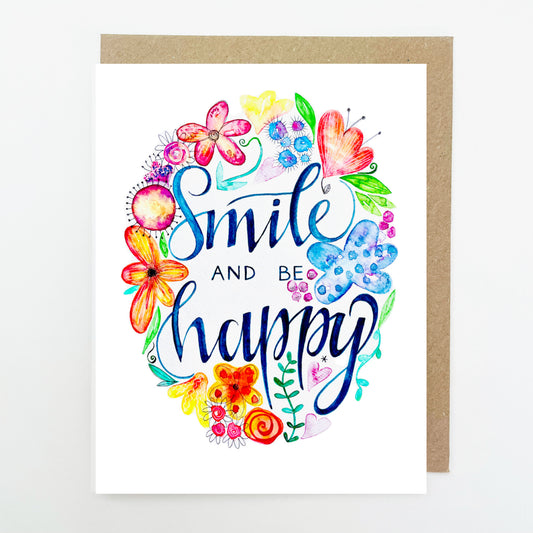 D240. Smile and be Happy Dinky Greetings Card