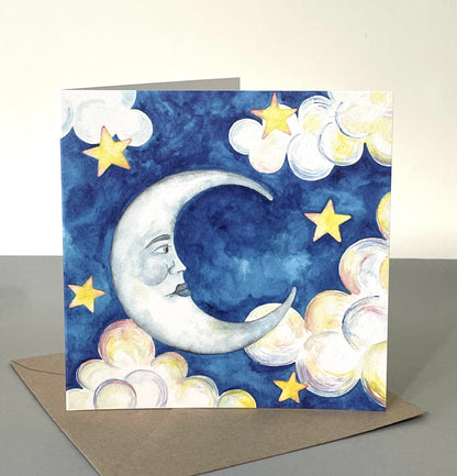 K266 Man in the Moon Greetings Card