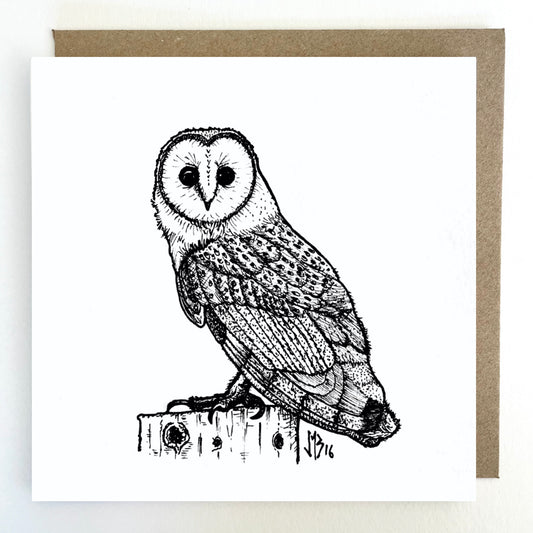 J02 Owl Greetings Card
