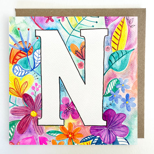K116 'N' Bright Floral Greetings Card