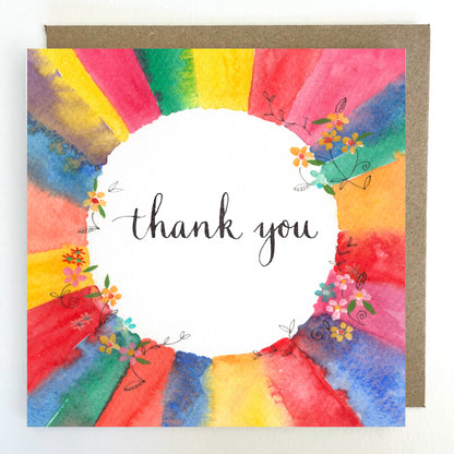 K202 Rainbow Ring, Thank you Greetings Card