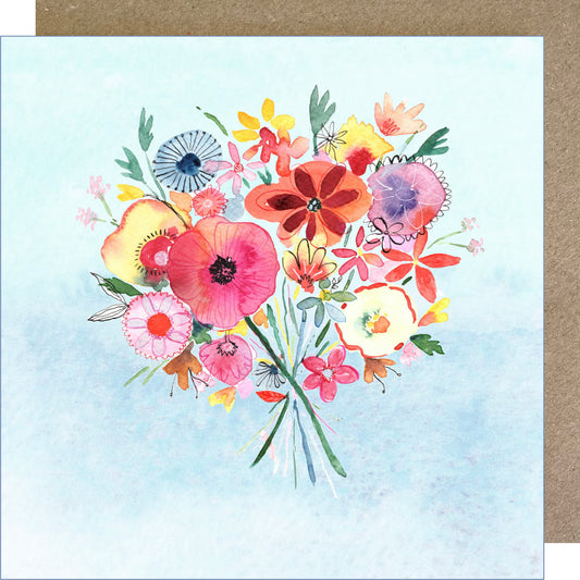 K250 Floral Bunch Greetings Card