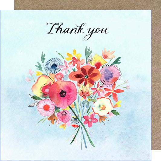 K256 Floral Bunch, Thank you Greetings Card
