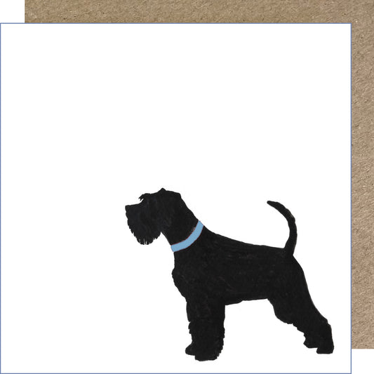 K257 Biscuit the Miniature Schnauzer Greetings Card