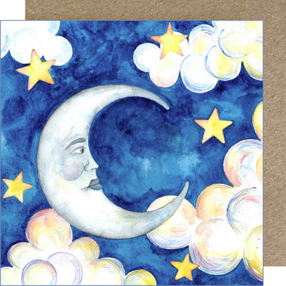 K266 Man in the Moon Greetings Card