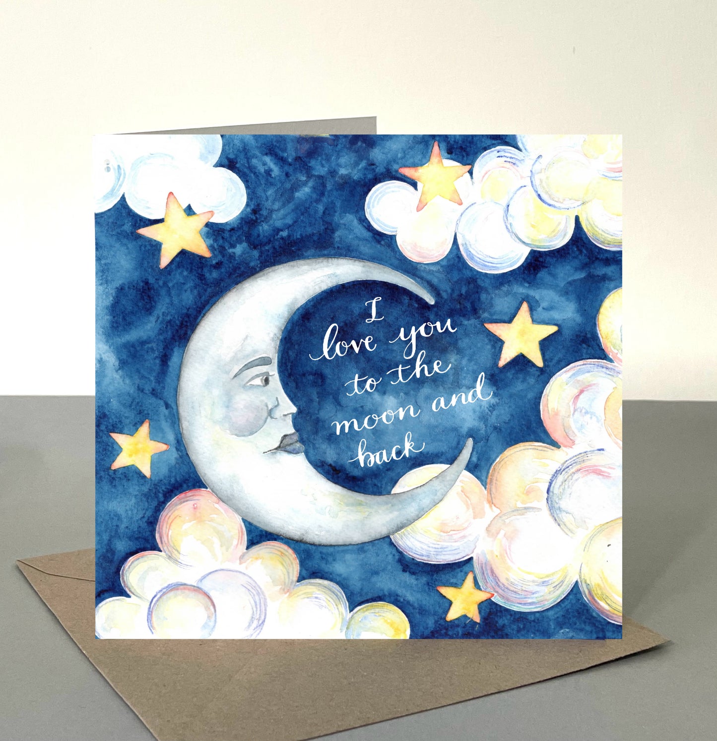 K268 I Love You to the Moon & Back Greetings Card