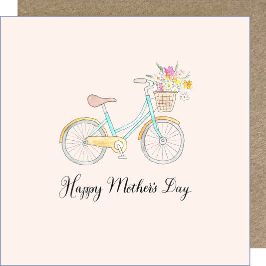 K274 'Bike with Flowers' Happy Mother's Day Greetings Card