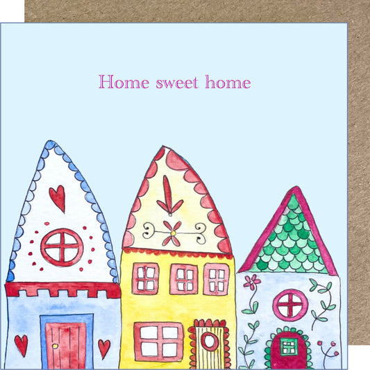 K276. Home Sweet Home, Sweet Cottages Greetings Card