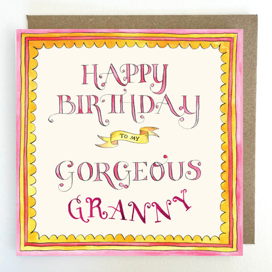 K300 Happy Birthday Gorgeous Granny Greetings Card