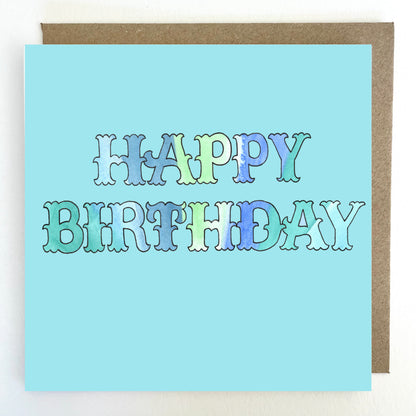 K311 Happy Birthday Blues Greetings Card