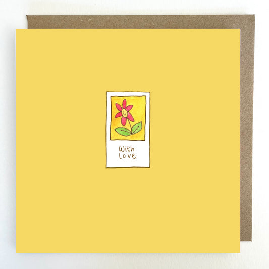 K316 With Love, Flower Greetings Card