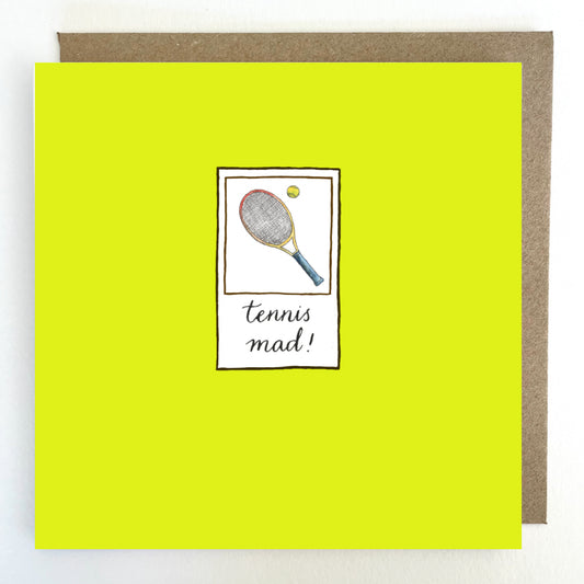 K322 Tennis Mad! Greetings Card