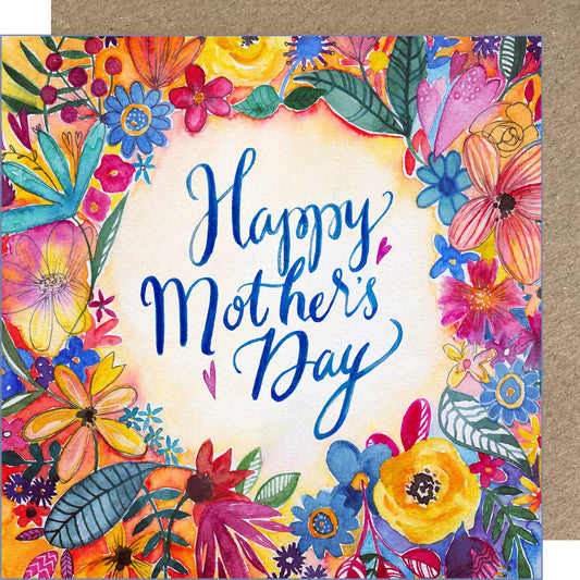 K39 Bright Floral Happy Mother's Day Greetings Card