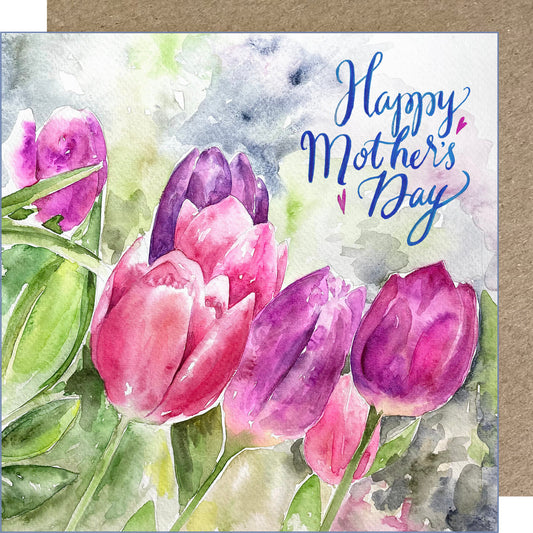 K41 Tulips Happy Mother's Day Greetings Card