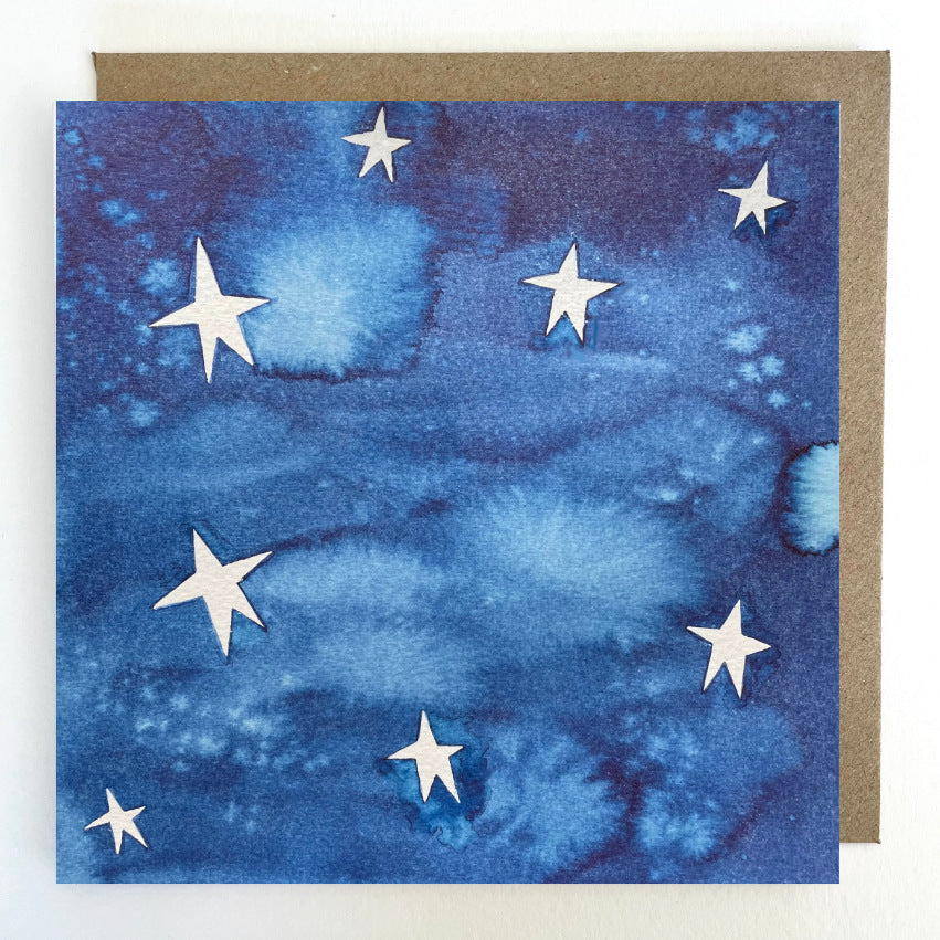 K43 Night Sky Stars Greetings Card