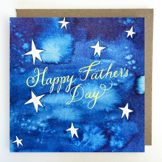 K58 Happy Father's Day, Night Sky Stars Greetings Card