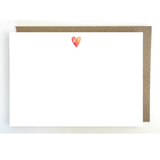 N04. Pack of 5 x Heart Notecards