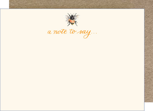 N01. Bee Notecard 'a note to say...'