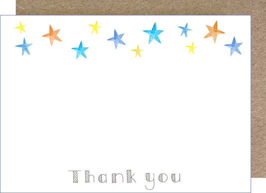 N13. Stars 'Thank you' Notecard