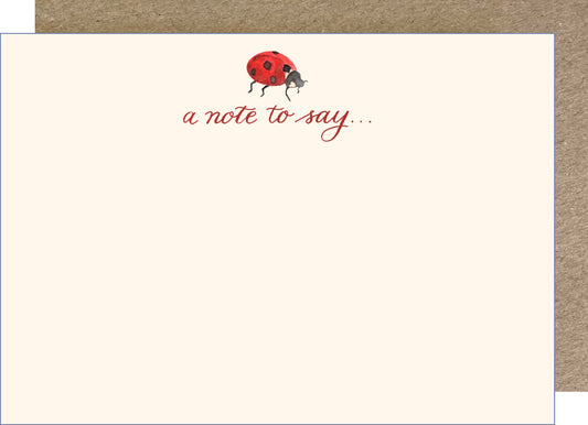 N03. Ladybird Notecard 'a note to say...'