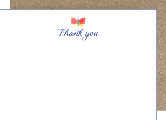 N06. Butterfly 'Thank you' Notecard