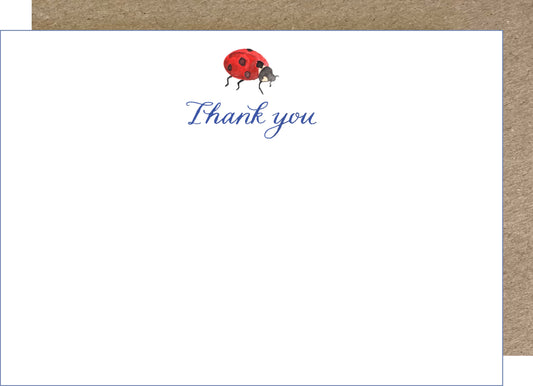 N07. Ladybird 'Thank you' Notecard