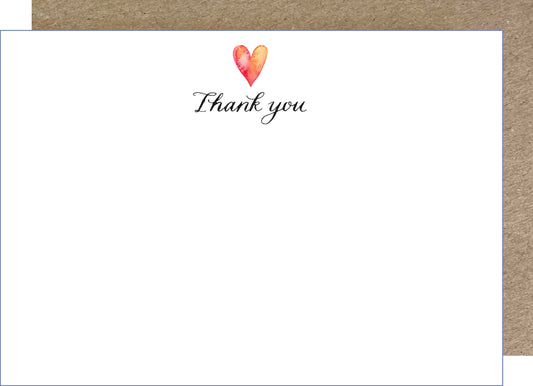 N08. Heart 'Thank you' Notecard