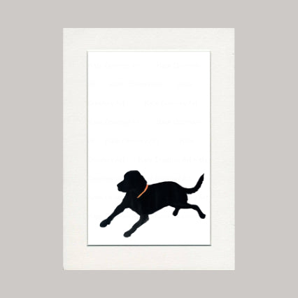 'Bingo Relaxes' Black Labrador Print P03